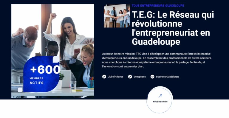Nouvelle Plateforme Digitale pour Entrepreneurs en Guadeloupe : Découverte du Site de Tous Entrepreneurs Guadeloupe (T.E.G.)