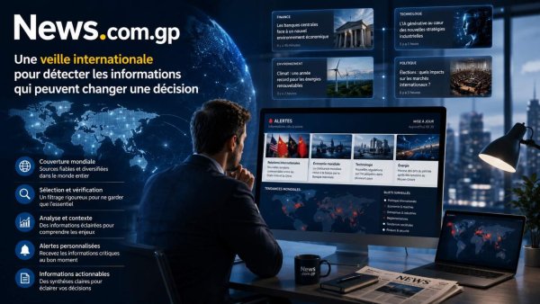 News.com.gp : une veille internationale pour détecter les informations qui peuvent changer une décision