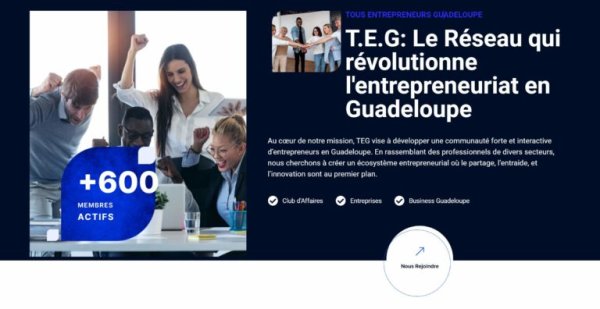 Nouvelle Plateforme Digitale pour Entrepreneurs en Guadeloupe : Découverte du Site de Tous Entrepreneurs Guadeloupe (T.E.G.)